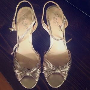 Rose gold jewel by Badgley Mischka heels